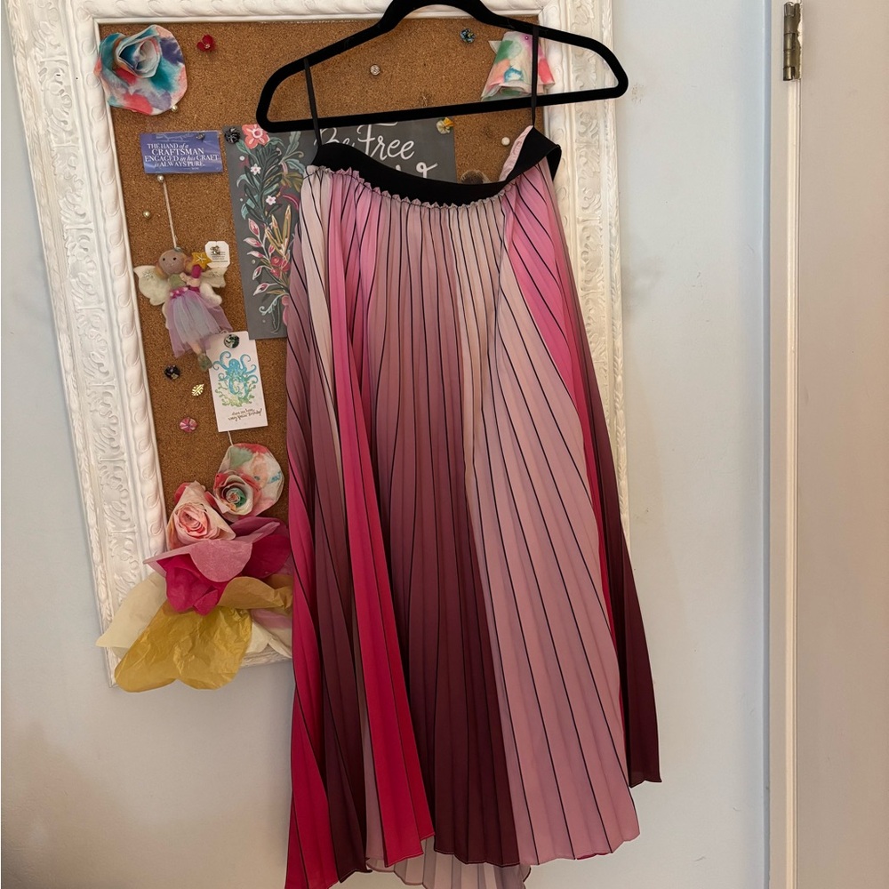 Ted Baker Ombré Pink Pleated Skirt